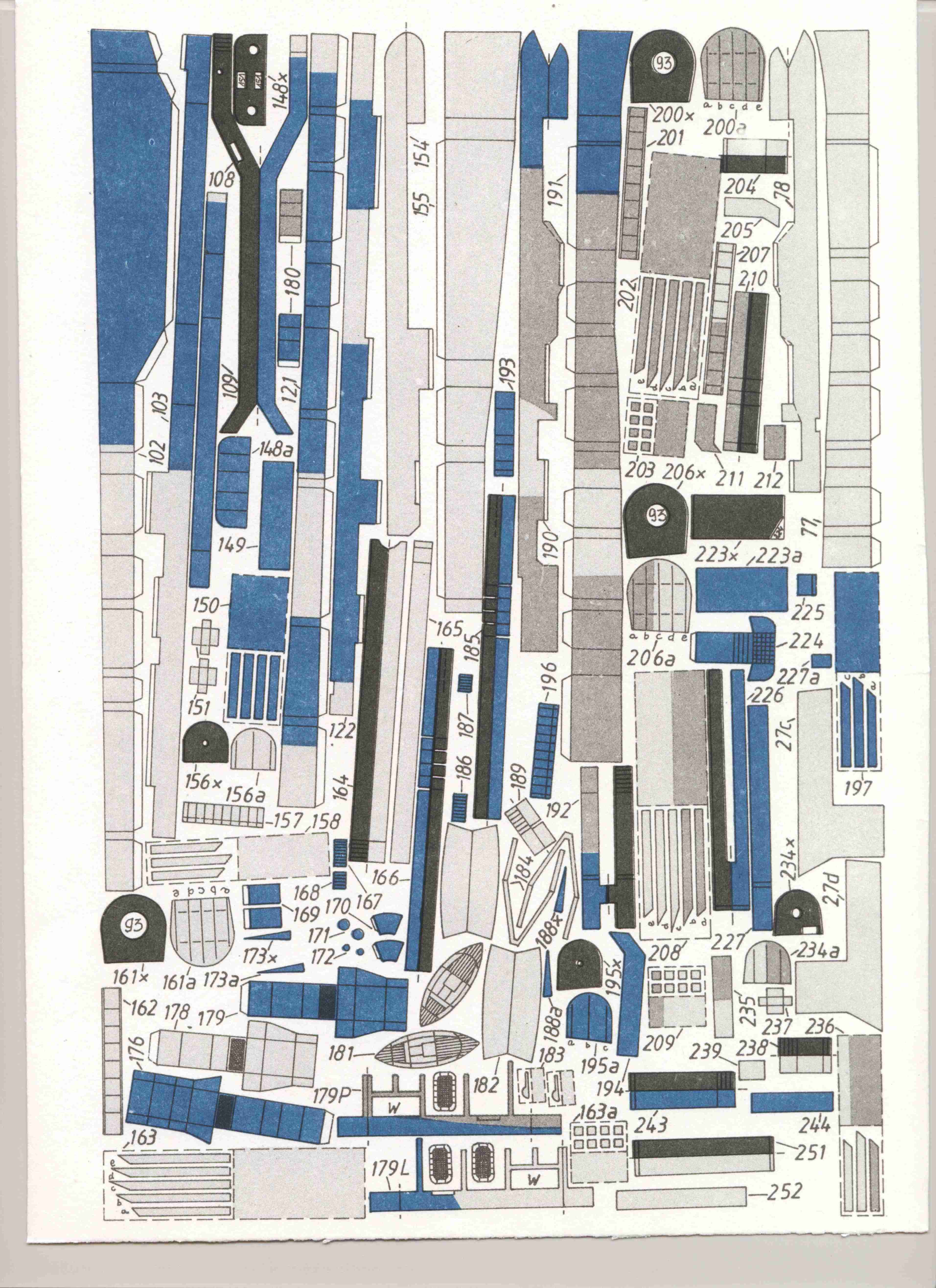 美国航母Essex艾塞克斯船模平面图纸